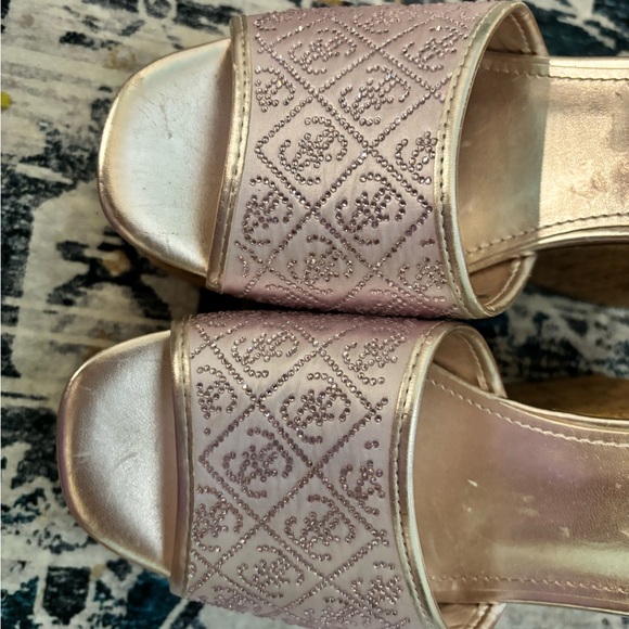 Guess Pink Bedazzled Wedges - Picture 4 of 5